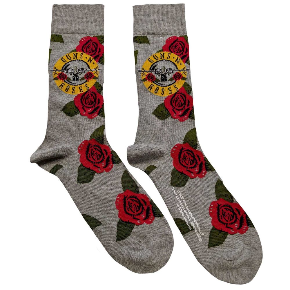 Guns N' Roses - Bullet Roses Chaussettes - EU 40-45 - Gris